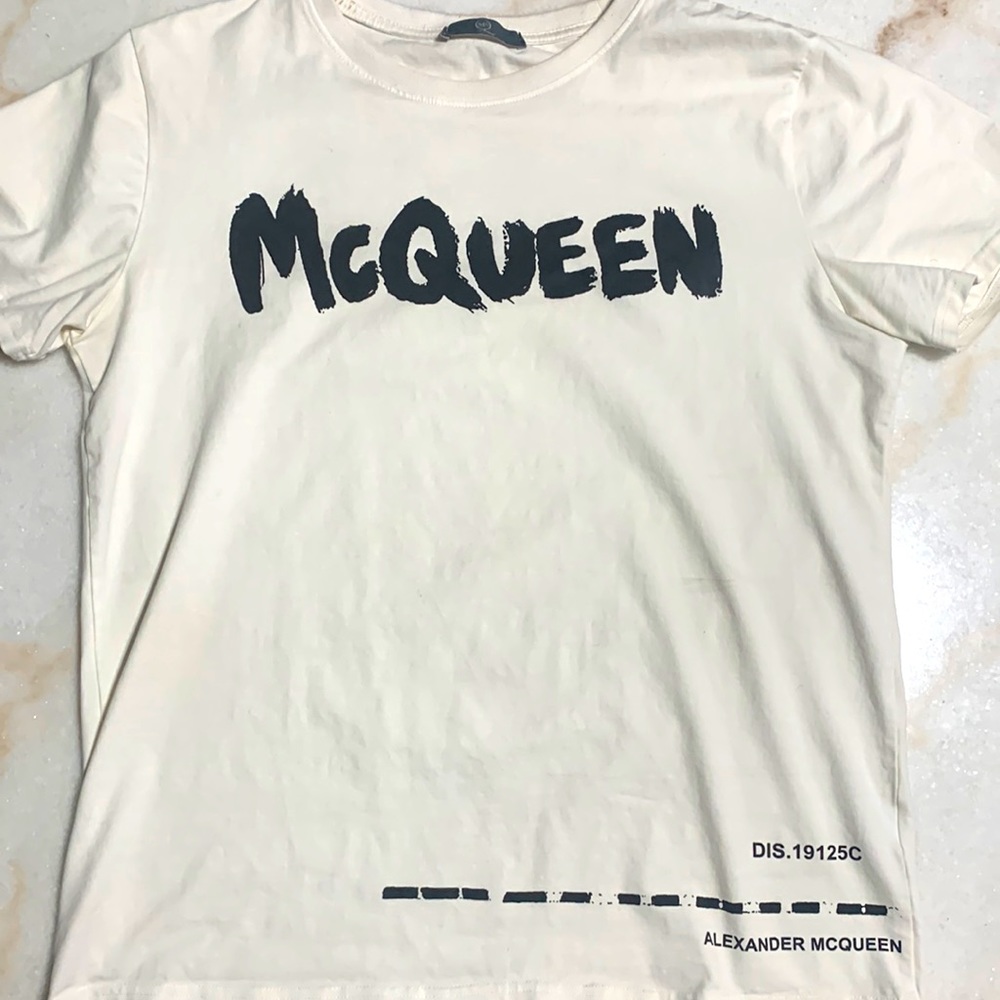 brand new Mcqueen shirt only wore once medium size white shirt